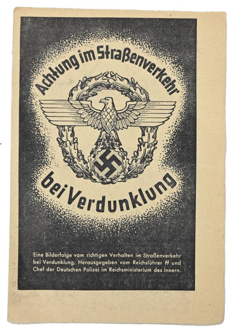 German Third Reich Era Police Traffic Flyer