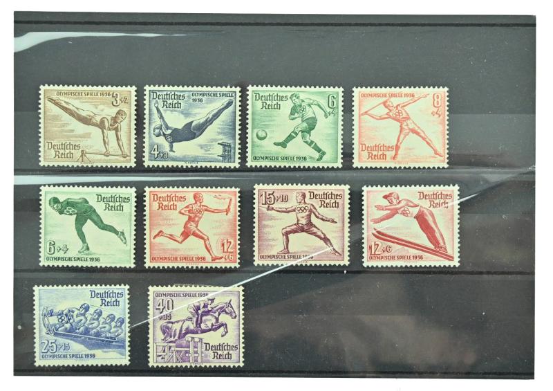 German Third Reich Era Postcard Stamps