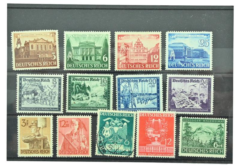 German Third Reich Era Postcard Stamps