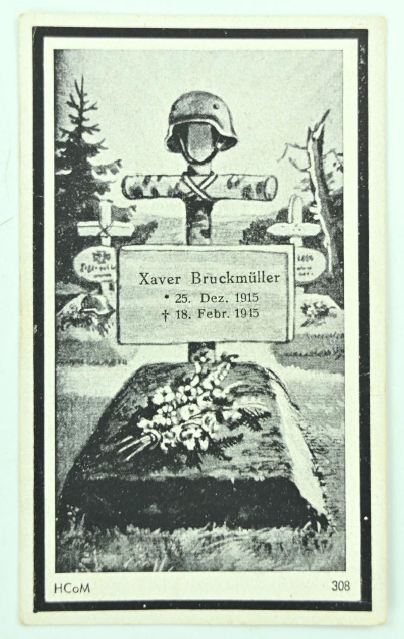 German WH Deathcard 'Xavier Bruckmuller'