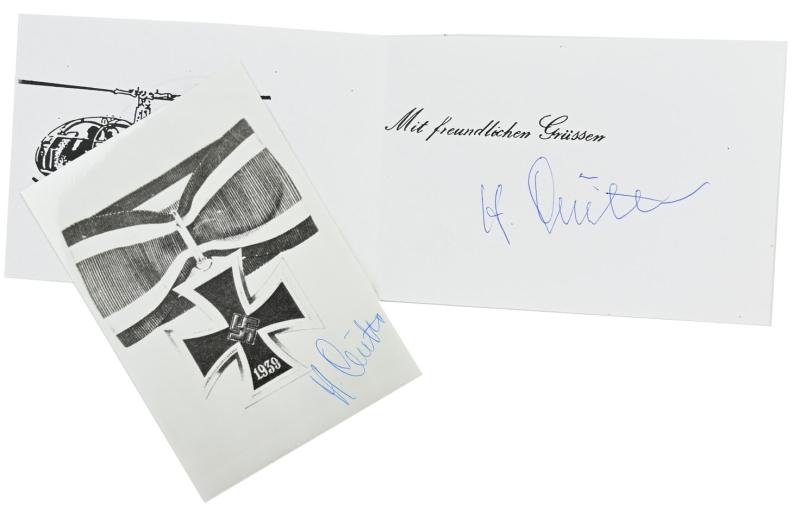 Signature of Luftwaffe KC Recipient 'Hanns Lutter'