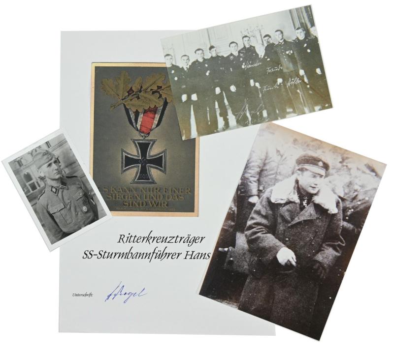 Signature of Waffen-SS KC Recipient 'Hans Siegel'