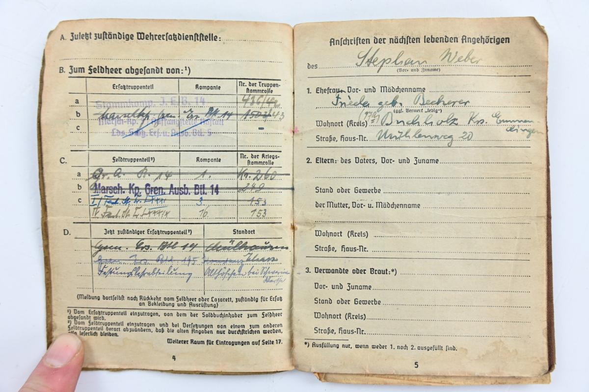 WorldWarCollectibles | German WH Payment book 'Soldbuch'