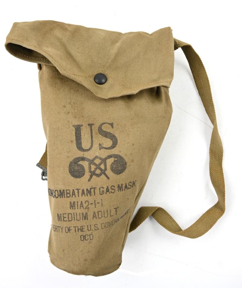 US WW2 Non-Combatant Gasmask Set