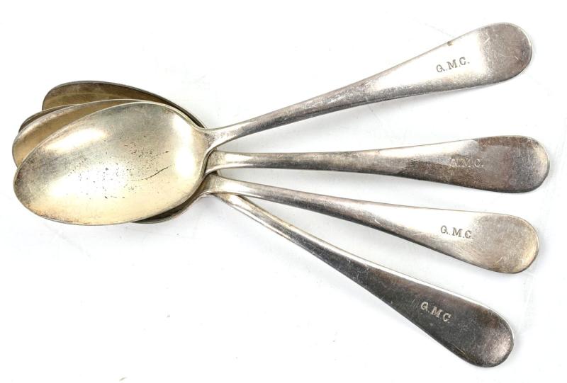 US WW1 Army Officer Q.M.C. Mess Spoon Set