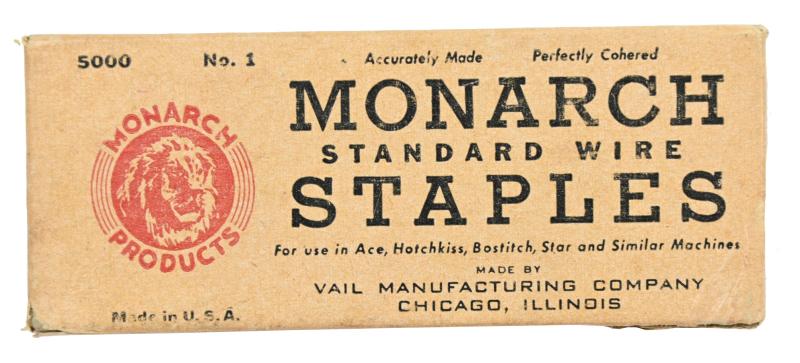 US WW2 Era Monarch Staples Package