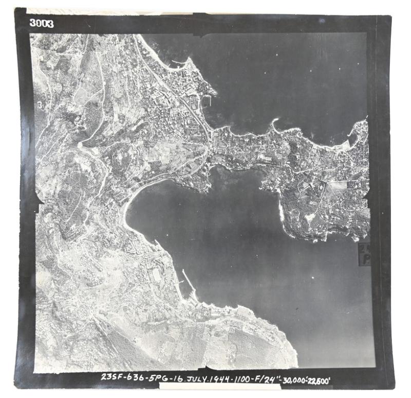 Allied WW2 Aerial Reconnaissance Picture ''Villefranche-sur-Mer'