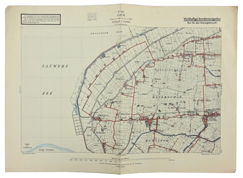 German Roadmap 'Ulrum' Holland 1939