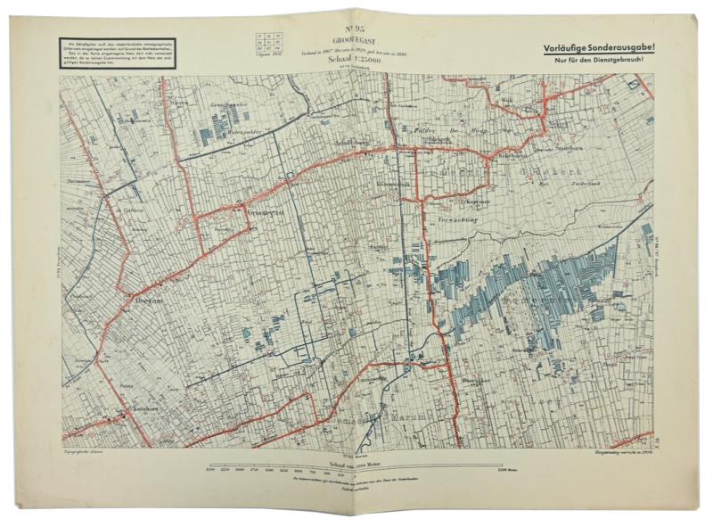 German Roadmap 'Grootegast' Holland 1939