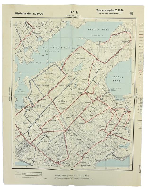 German Roadmap 'Balk' Holland 1940