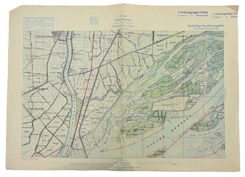 German Roadmap 'Willemsdorp' Holland 1939