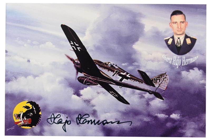 Signature of Luftwaffe KC-OLC&S Recipient 'Hajo Hermann'