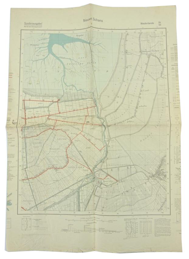 German Mapcard of 'Nieuwe Schans' Holland