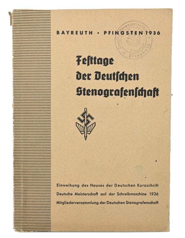 German Third Reich Era Booklet 'Stenografenschaft' 1936