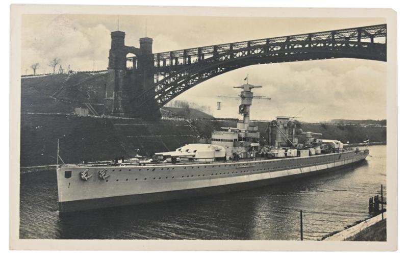 German KM Postcard 'Panzerschiff Deutschland'