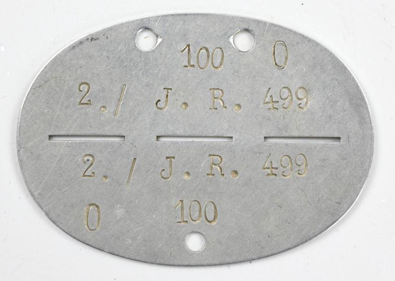 German Dog-Tag '2./I.R.499'