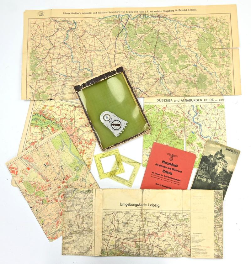 German Hitler Youth Mapcard Set 'Leipzig'