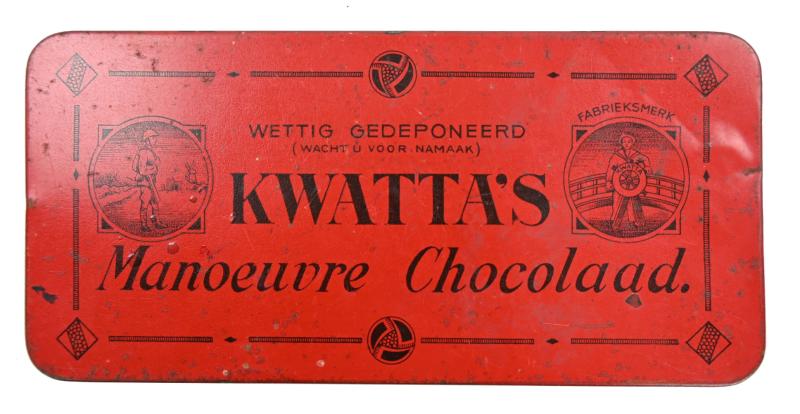 Dutch Pre-1940 Army Issued Chocolade Box 'Kwatta's'