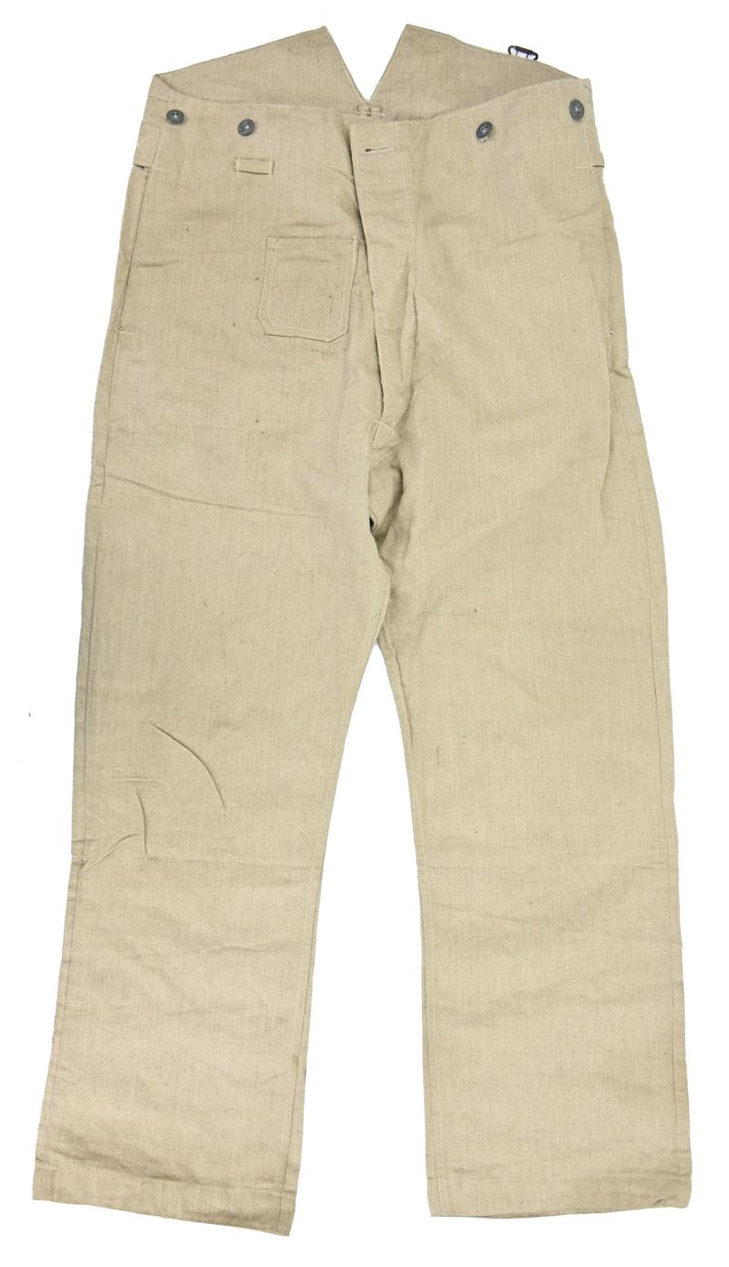 German WH M36 Drillich Trousers White