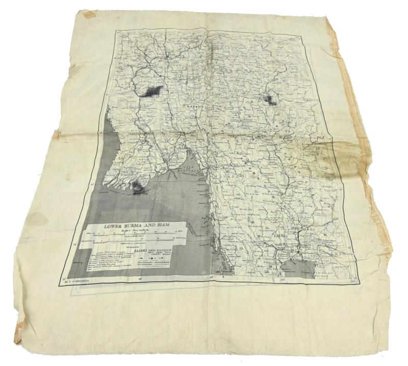 British RAF WW2 Escape Map 