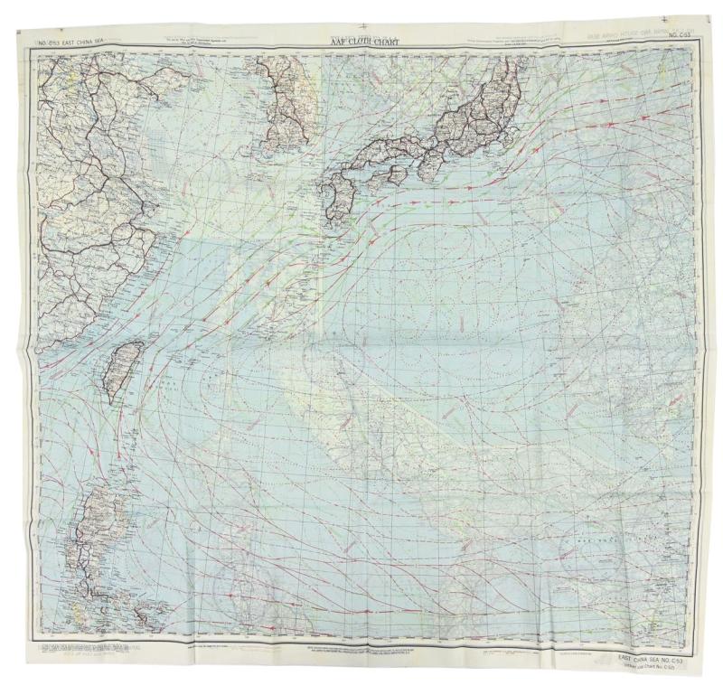 USAAF WW2 Escape Map 'Japan / East China Sea'