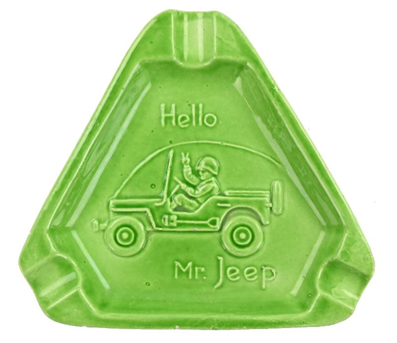 Dutch WW2 Liberation Ashtray 'Hello Mr.Jeep'