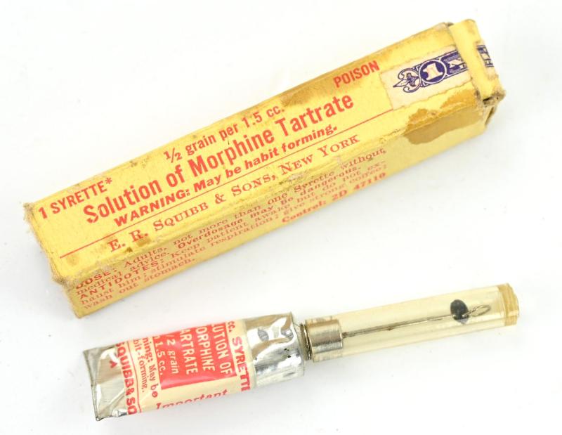 US WW2 Empty Morphine Tartrate Package