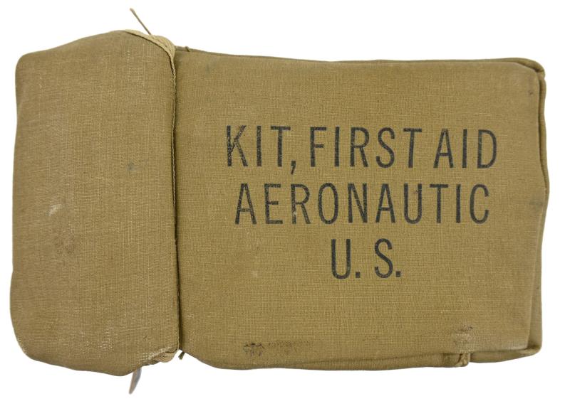 USAAF WW2 Aeronautic First Aid Pouch with content