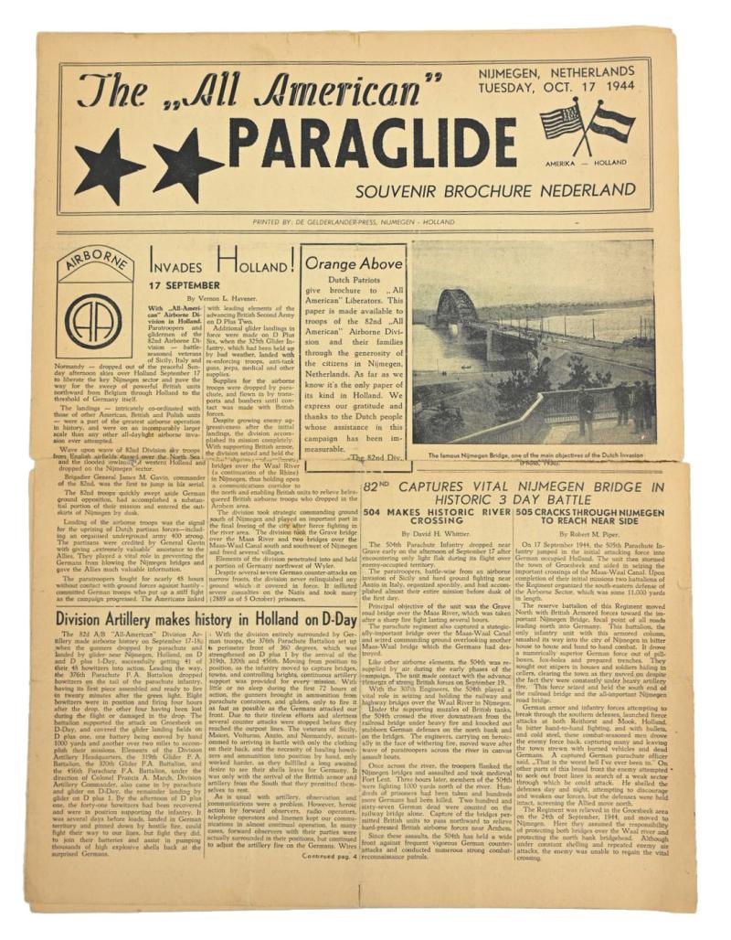 Dutch WW2 'Paraglide' Magazine October 17, 1944