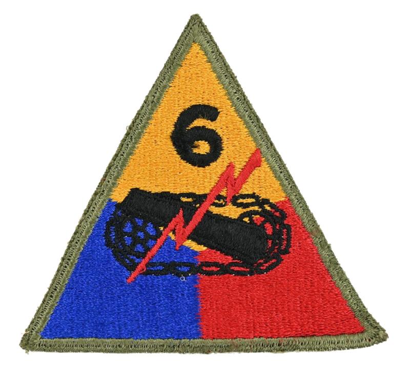 WorldWarCollectibles | US WW2 6th Armored Division SSI