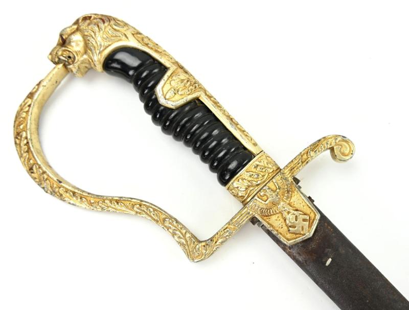 German WH Officer's Sword Lion Head