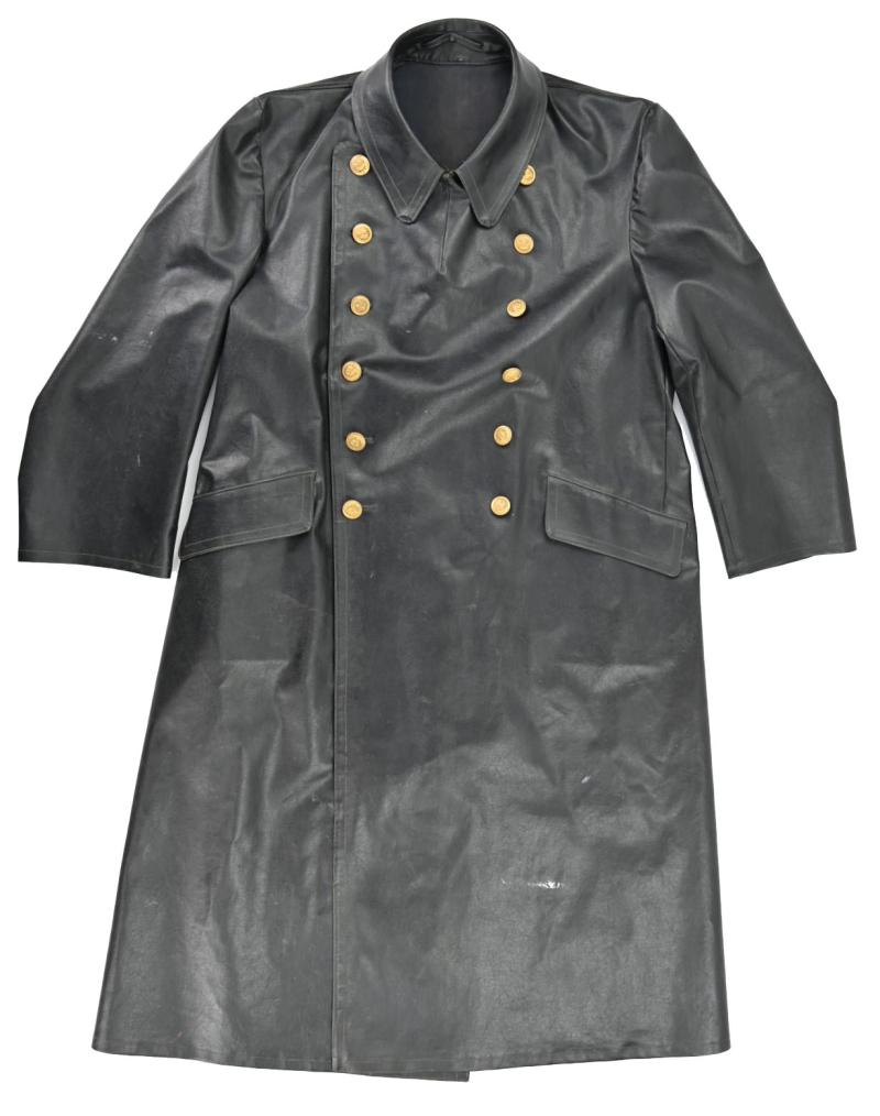 German KM Leather Officer's Greatcoat