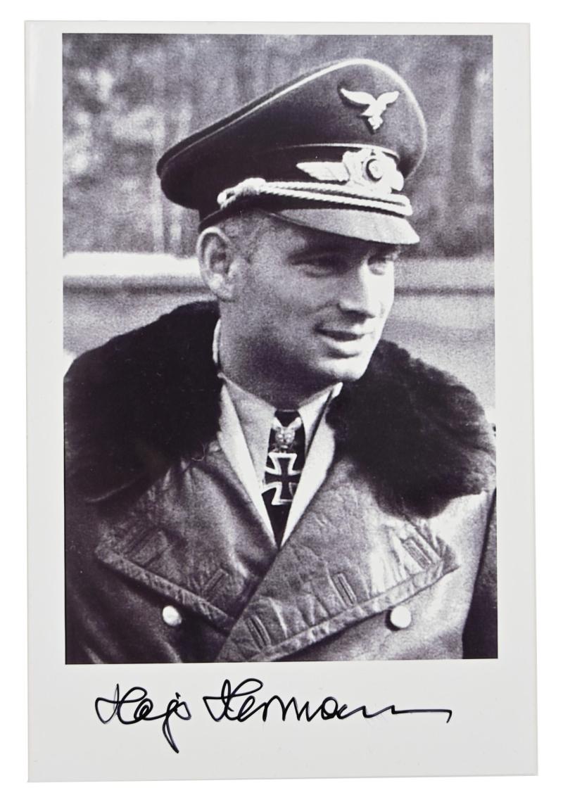 Signature of Luftwaffe KC-OLC&S Recipient 'Hajo Hermann'