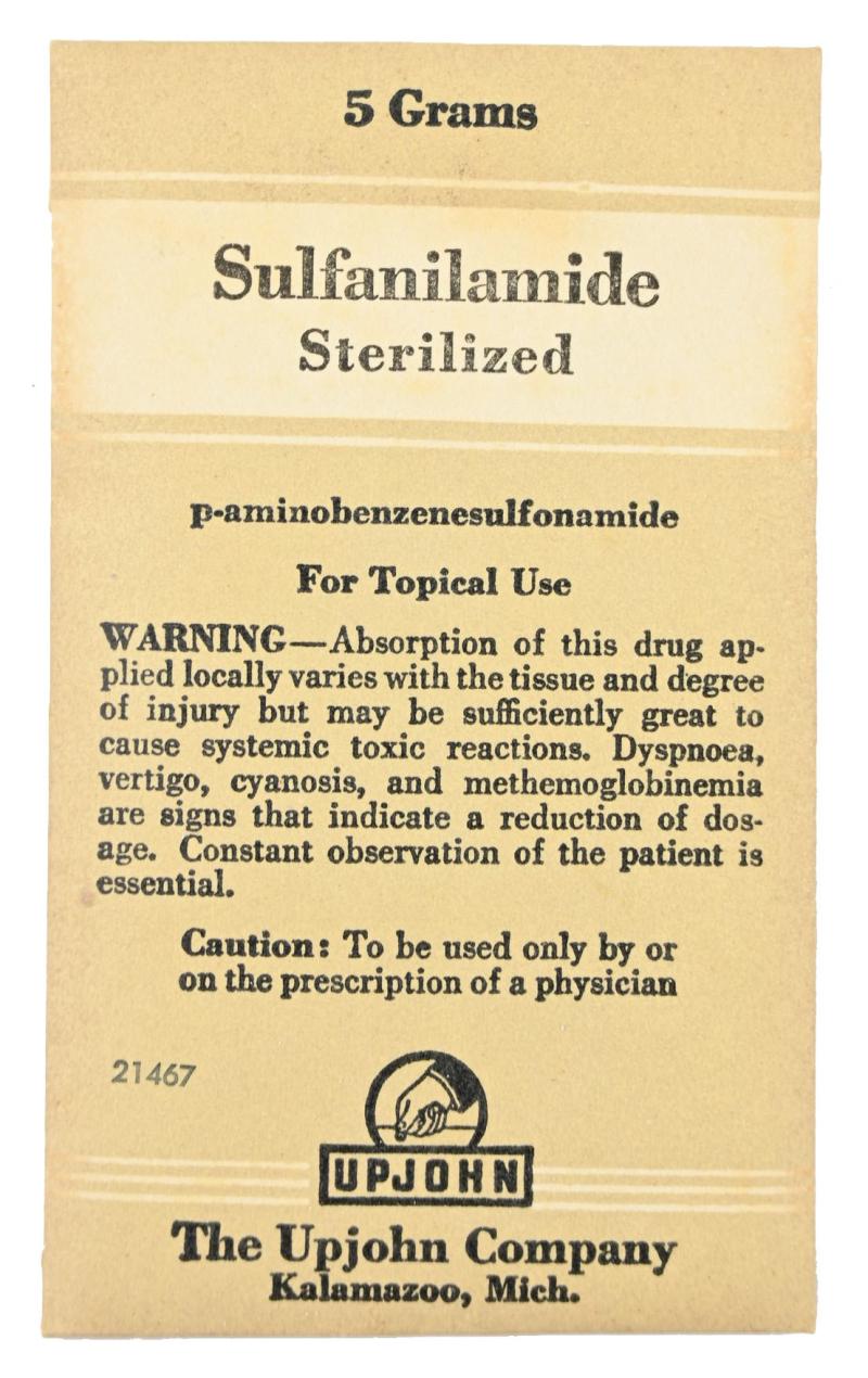 US WW2 Upjohn Sulfanilamide Package