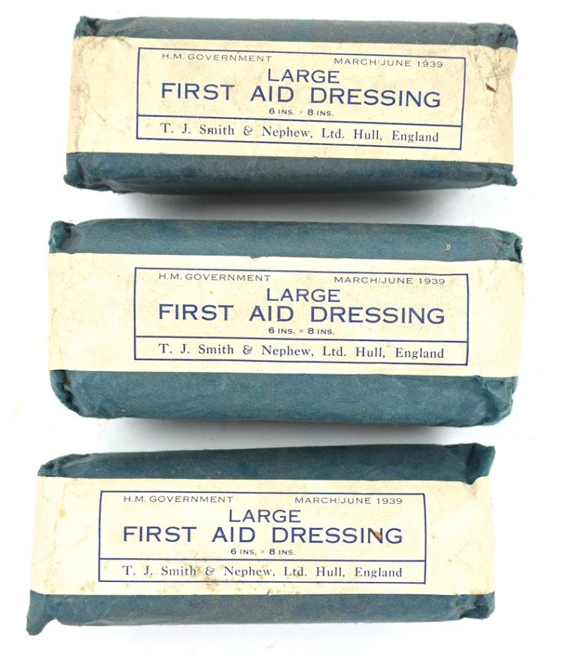 British WW2 Large First Aid Dressing Set