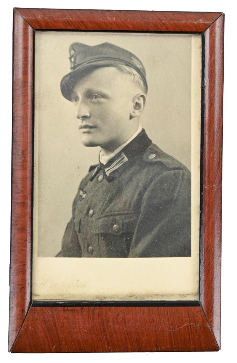 German WH Jäger Portrait Picture in Frame