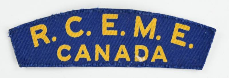 Canadian RCEME Canvas Sleeve insignia