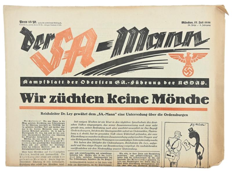 German Newspaper der SA-Mann 17 Juli 1937