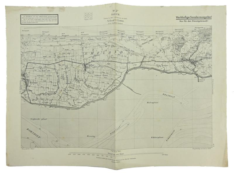 German Mapcard of 'Ballum' Holland