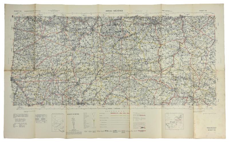 US WW2 Mapcard 'Arras Mezieres'