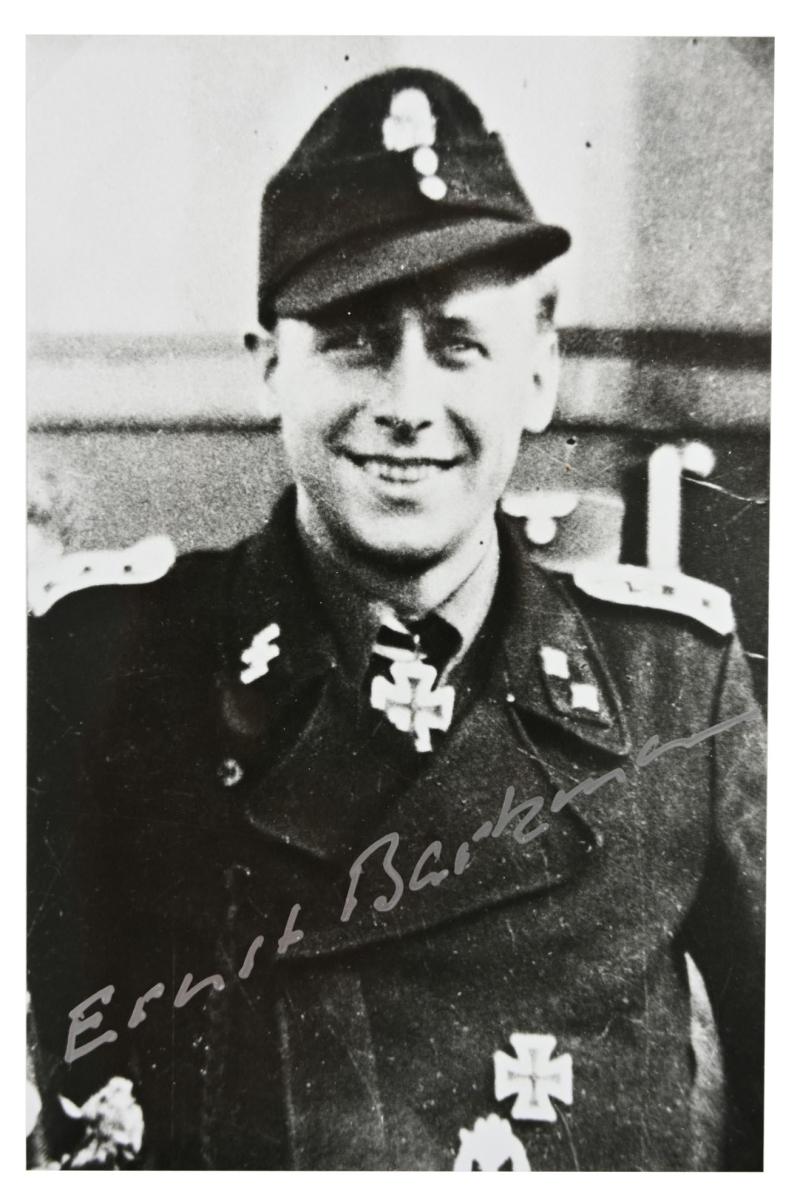 Signature of Waffen-SS KC Recipient 'Ernst Barkmann'