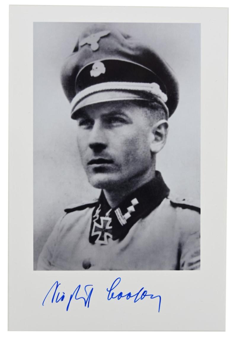 Postcard with Signature of Waffen-SS KC Recipient 'Siegfried Brosow'