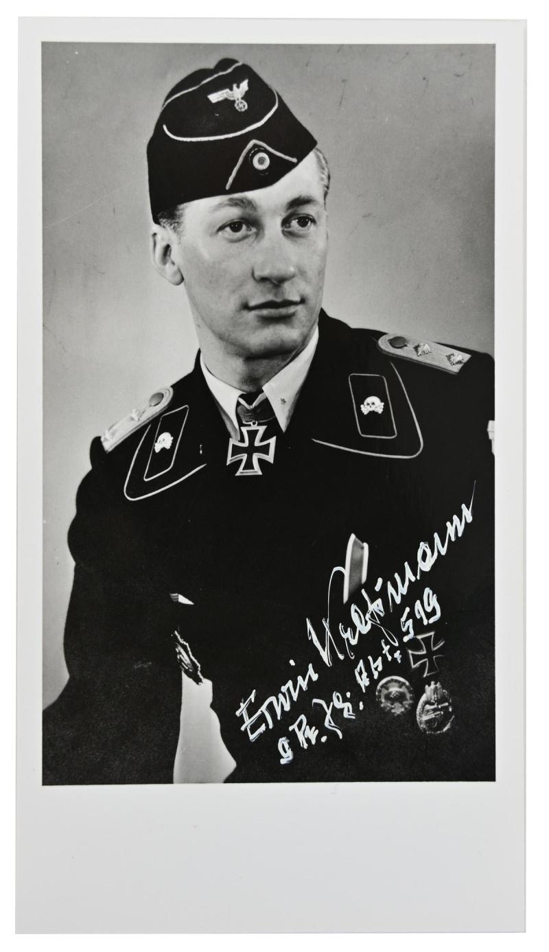 Signature of Waffen-SS KC Recipient Erwin Kreßmann