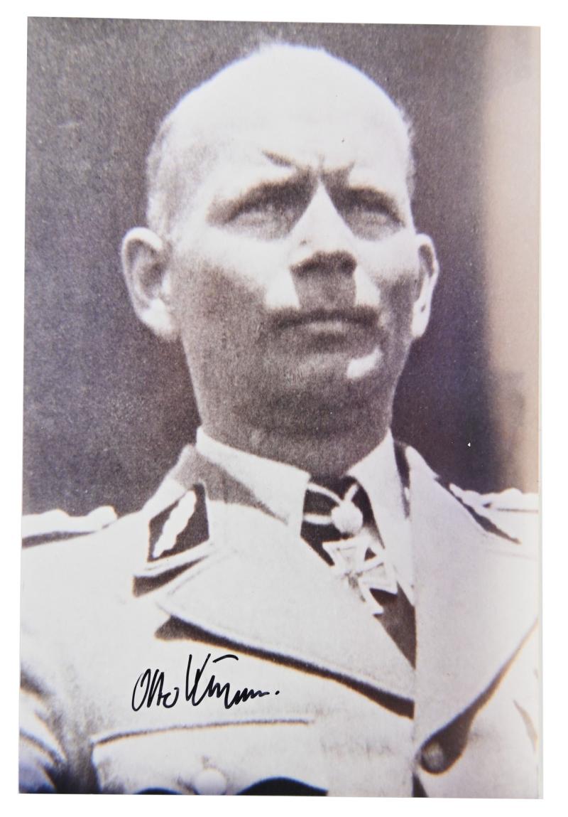 Postcard with Signature of Waffen-SS KC-OL&S Recipient 'Otto Kumm'