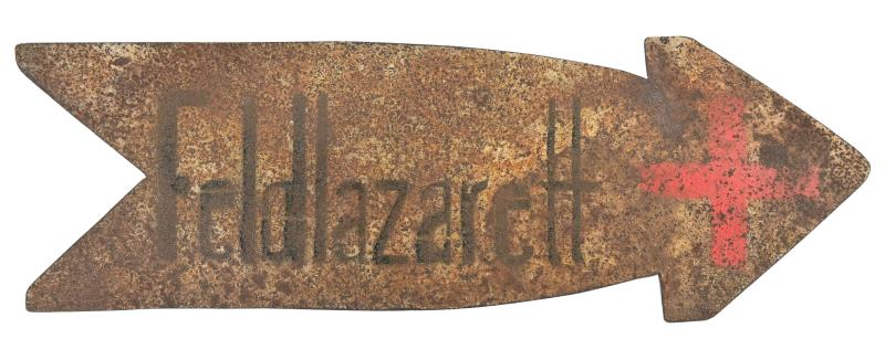 German DRK 'Feldlazarett' Road Sign