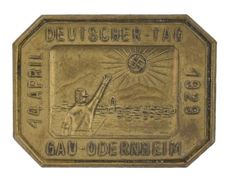 German Tinnie Deutsche Tag 1929 Gau Odernheim