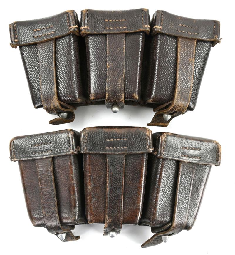 German LW Brown K98 Ammo Pouch Set