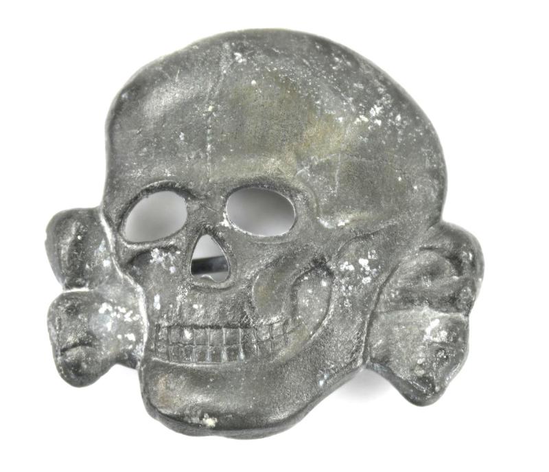 German Waffen-SS Visor Cap Skull 'F. W. Assmann & Söhne'