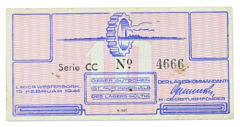 Dutch / German Camp Westerbork Banknote