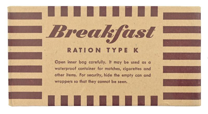 US WW2 Ration Type K 'Breakfast'